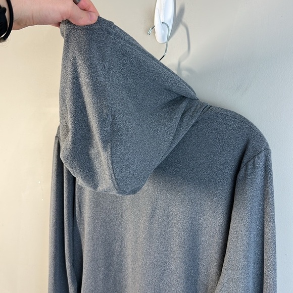 Peloton Womens Pullover Heather Grey Hoodie Sweatshirt Size Large Thumb Holes - Picture 12 of 12